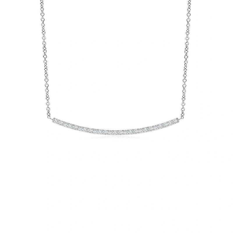 0.25 Ctw Sterling Silver Lab Grown Smiley Pendant