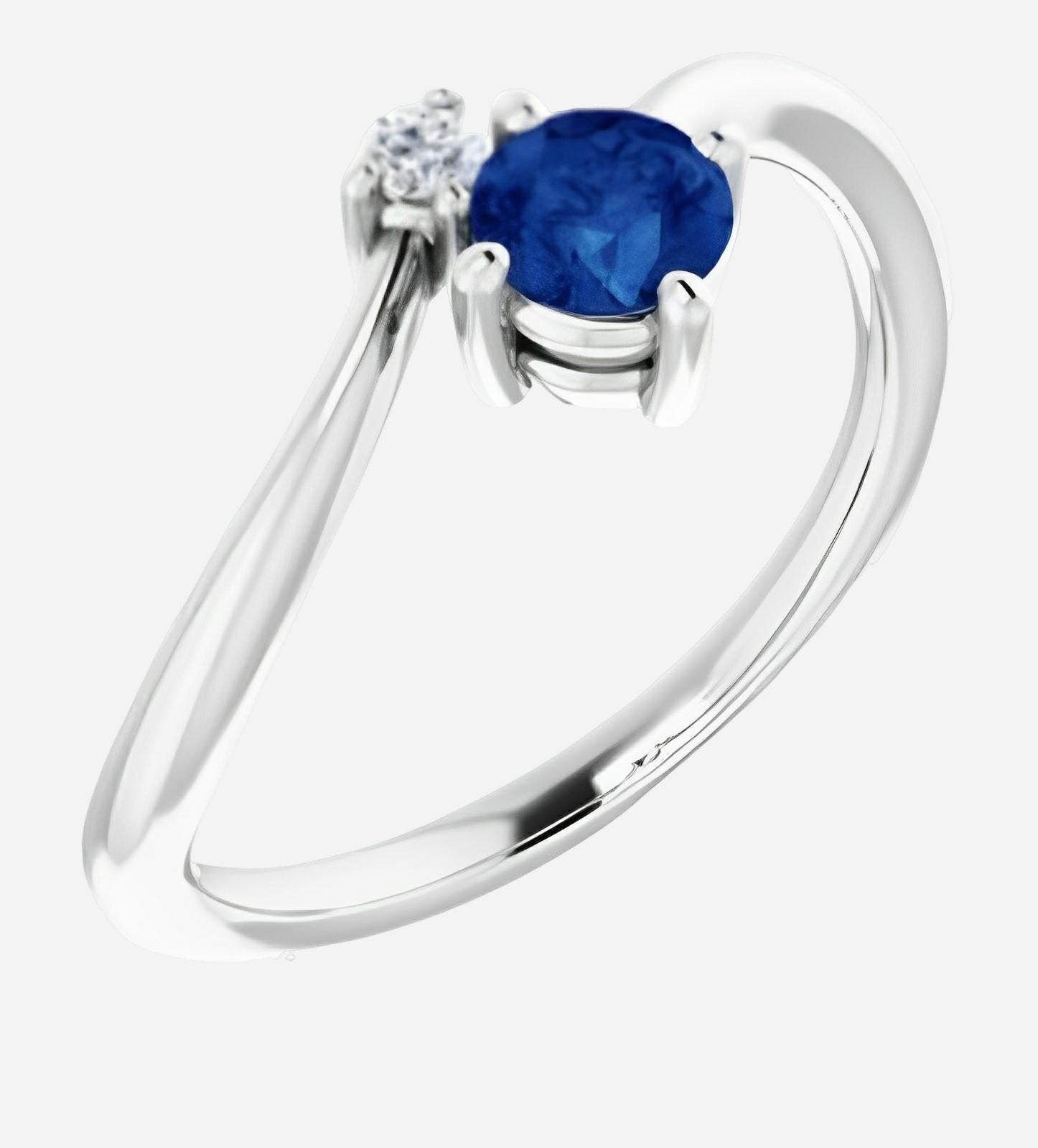 14kt yellow gold Natural sapphire and diamond ring.