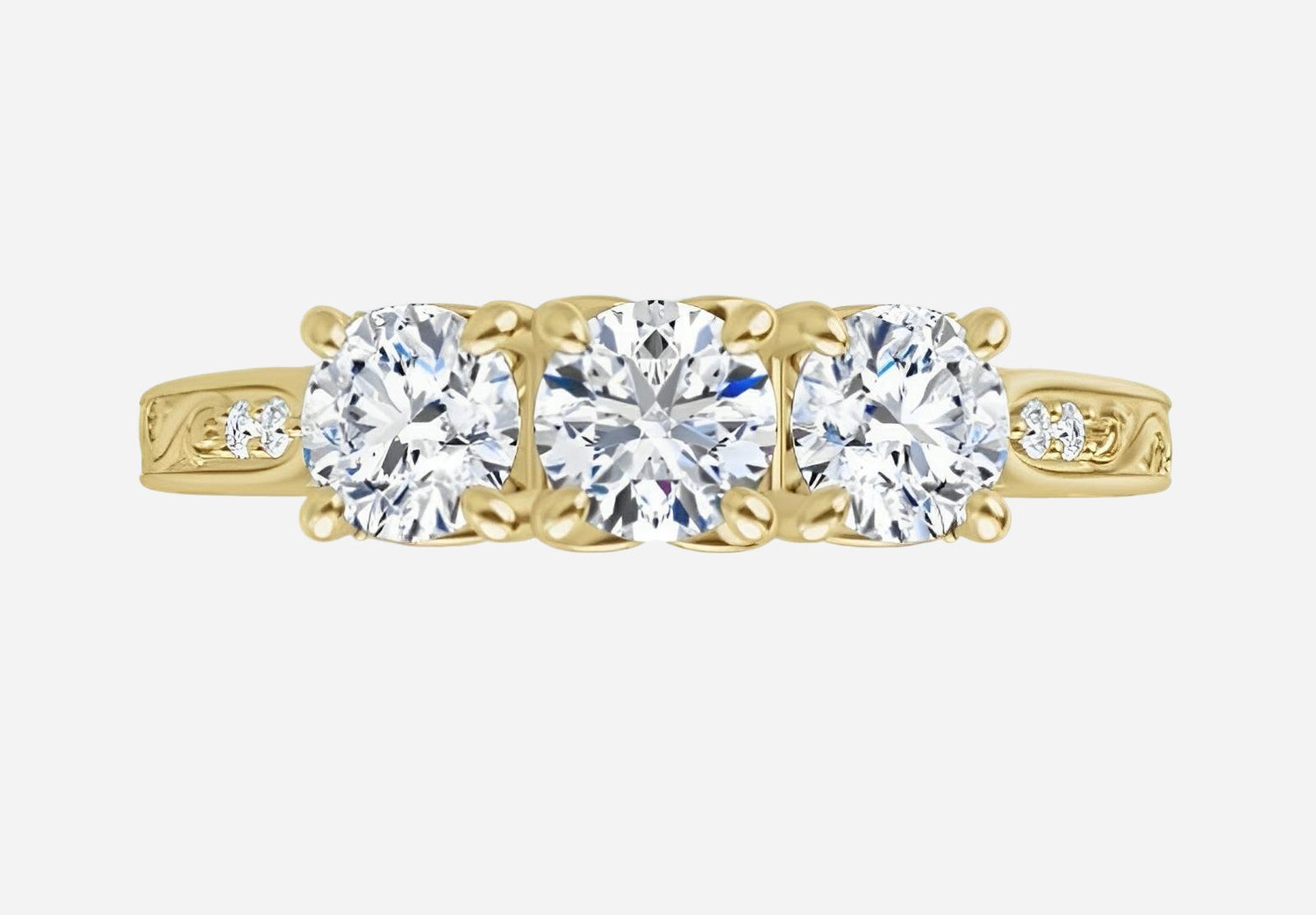 14kt white gold natural diamond ring