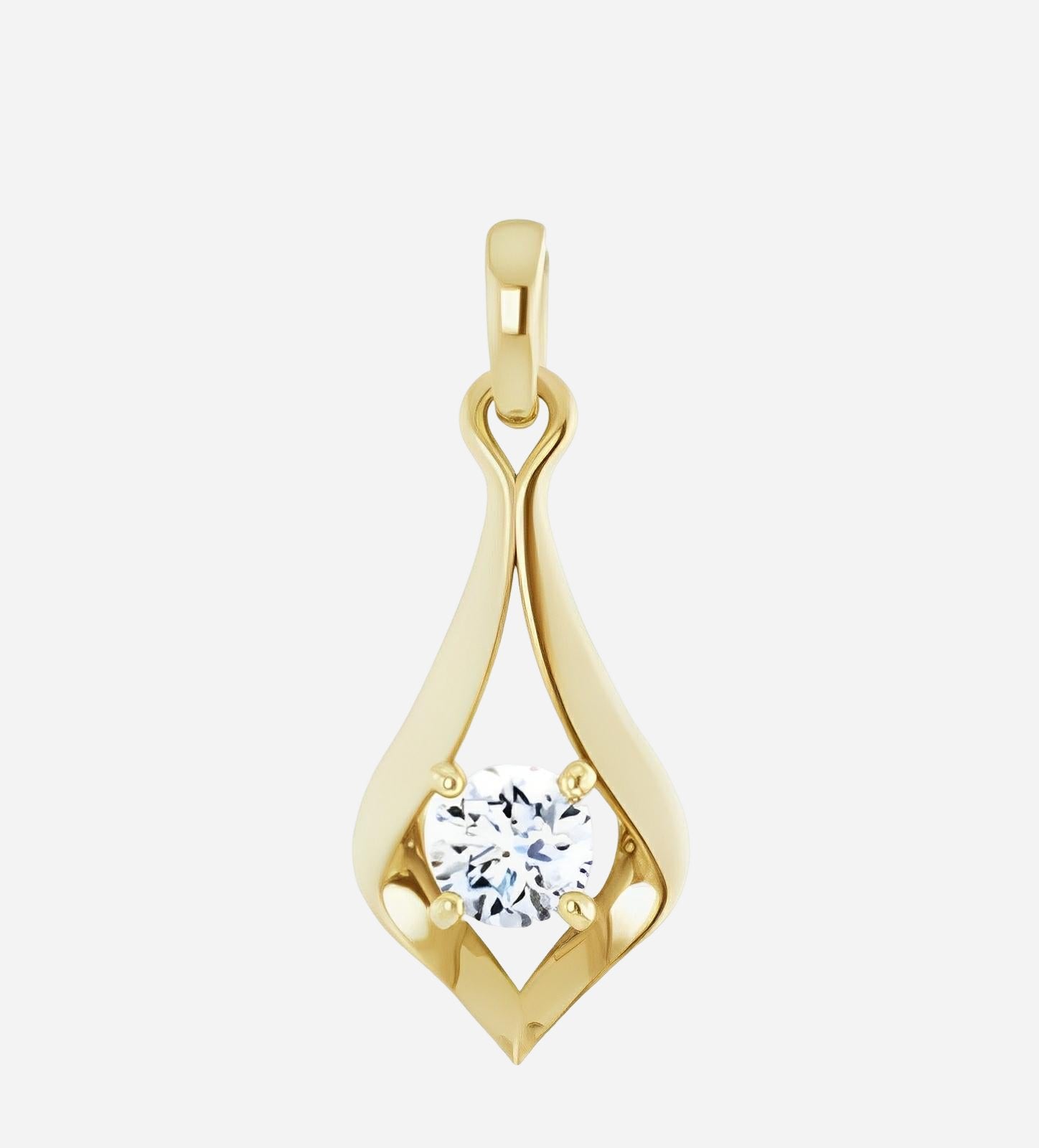 A pendant, white gold & moissanite