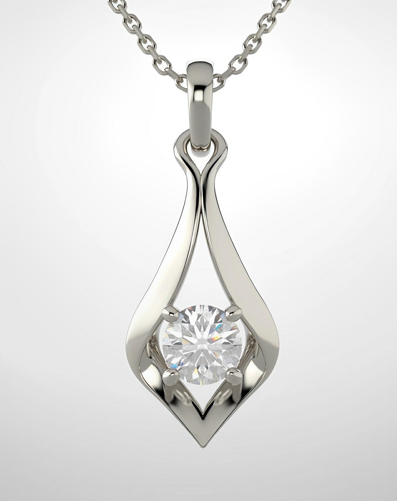 A pendant, white gold & diamond.