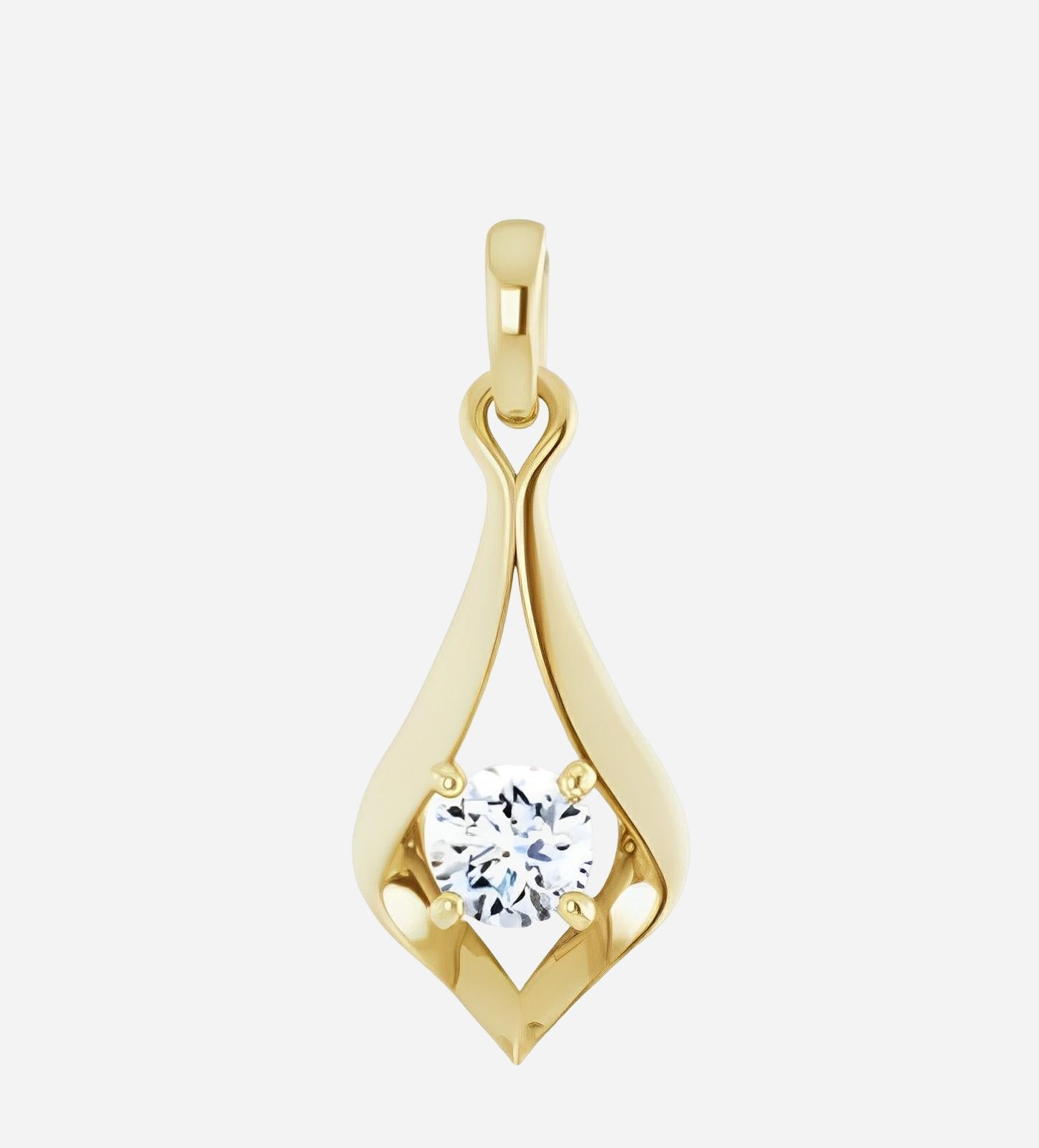 A pendant, white gold & lab grown diamond