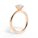 Alexa Round Cut Lab Grown Diamond 18Kt Rose Gold Engagement Ring - View 3