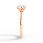 Alexa Round Cut Lab Grown Diamond 18Kt Rose Gold Engagement Ring - View 4