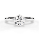 Alexa Round Cut Lab Grown Diamond Platinum Engagement Ring