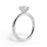 Alexa Round Cut Lab Grown Diamond Platinum Engagement Ring - View 4
