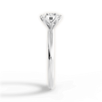 Alexa Round Cut Lab Grown Diamond Platinum Engagement Ring - View 3