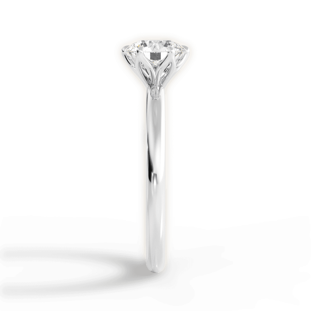 Alexa Round Cut Lab Grown Diamond Platinum Engagement Ring - View 3