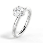 Alexa Round Cut Lab Grown Diamond 14Kt White Gold Engagement Ring - View 2