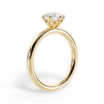 Alexa Round Cut Lab Grown Diamond 18Kt Yellow Gold Engagement Ring - View 2