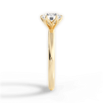Alexa Round Cut Lab Grown Diamond 18Kt Yellow Gold Engagement Ring - View 4
