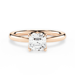 Abigail Asscher Cut Lab Grown Diamond 18Kt Rose Gold Engagement Ring