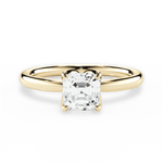 Abigail Asscher Cut Lab Grown Diamond 18Kt Yellow Gold Engagement Ring