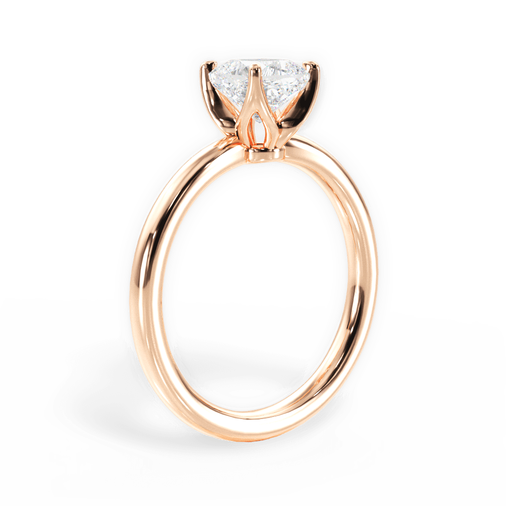 Abigail Cushion Cut Lab Grown Diamond 18Kt Rose Gold Engagement Ring - View 2