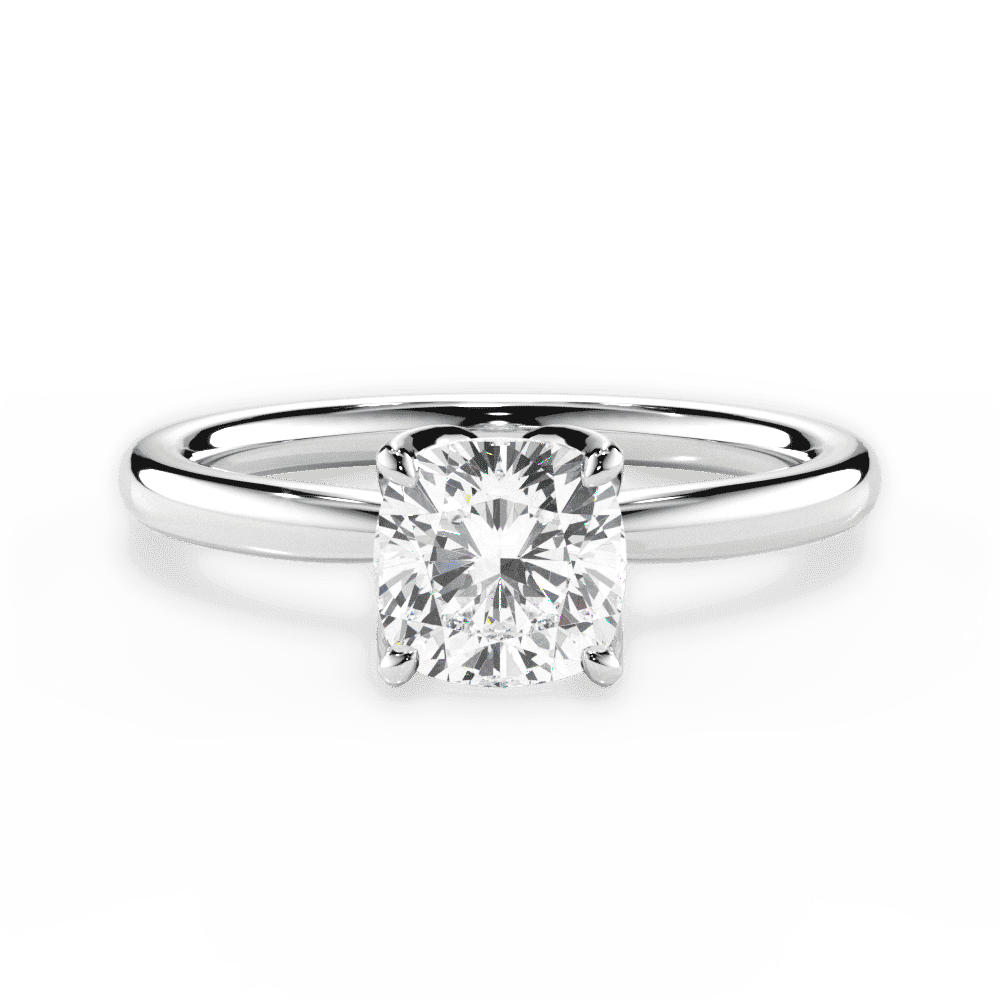 Abigail Cushion Cut Lab Grown Diamond Platinum Engagement Ring