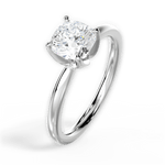 Abigail Cushion Cut Lab Grown Diamond 18Kt White Gold Engagement Ring - View 4