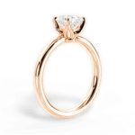 Abigail Oval Cut Lab Grown Diamond 18Kt Rose Gold Engagement Ring - View 2