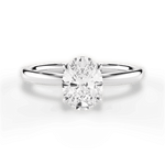 Abigail Oval Cut Lab Grown Diamond 18Kt White Gold Engagement Ring