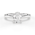 Abigail Oval Cut Lab Grown Diamond 14Kt White Gold Engagement Ring