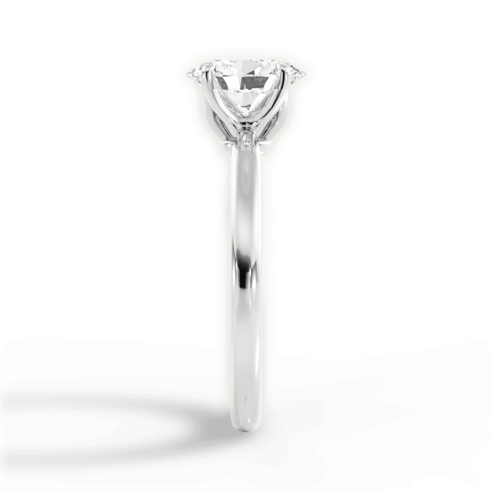 Abigail Oval Cut Lab Grown Diamond 14Kt White Gold Engagement Ring - View 4