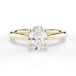 Abigail Oval Cut Lab Grown Diamond 18Kt Yellow Gold Engagement Ring