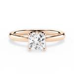 Abigail Princess Cut Lab Grown Diamond 18Kt Rose Gold Engagement Ring