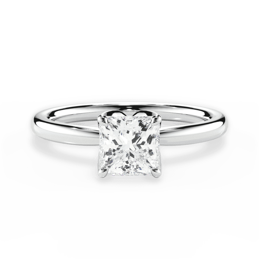 Abigail Princess Cut Lab Grown Diamond Platinum Engagement Ring