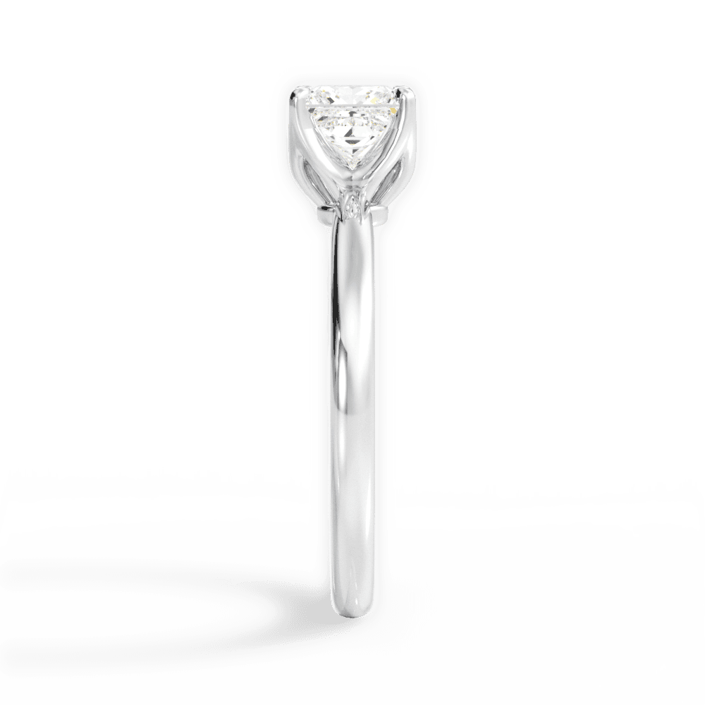 Abigail Princess Cut Lab Grown Diamond 18Kt White Gold Engagement Ring - View 2