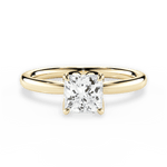 Abigail Princess Cut Lab Grown Diamond 18Kt Yellow Gold Engagement Ring
