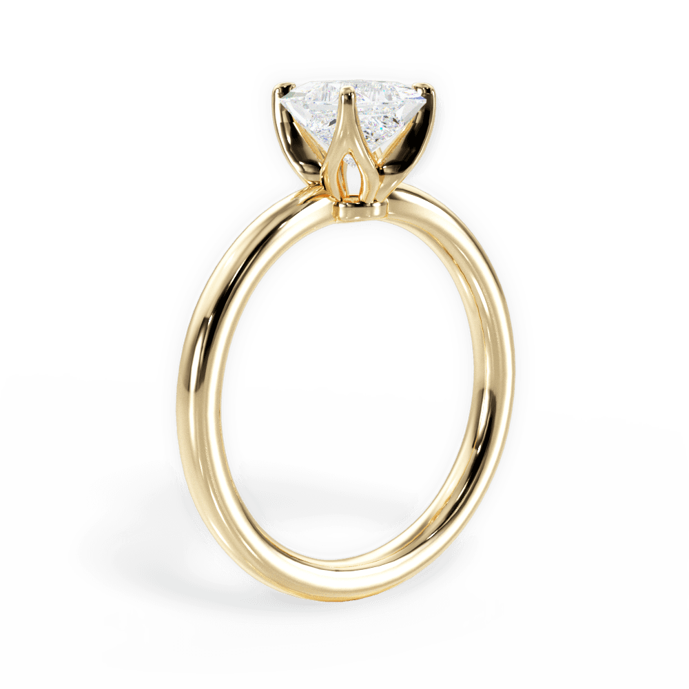 Abigail Princess Cut Lab Grown Diamond 18Kt Yellow Gold Engagement Ring - View 4