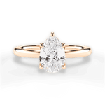 Abigail Pear Cut Lab Grown Diamond 18Kt Rose Gold Engagement Ring