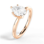 Abigail Pear Cut Lab Grown Diamond 18Kt Rose Gold Engagement Ring - View 3
