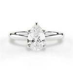 Abigail Pear Cut Lab Grown Diamond 18Kt White Gold Engagement Ring