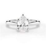 Abigail Pear Cut Lab Grown Diamond 14Kt White Gold Engagement Ring