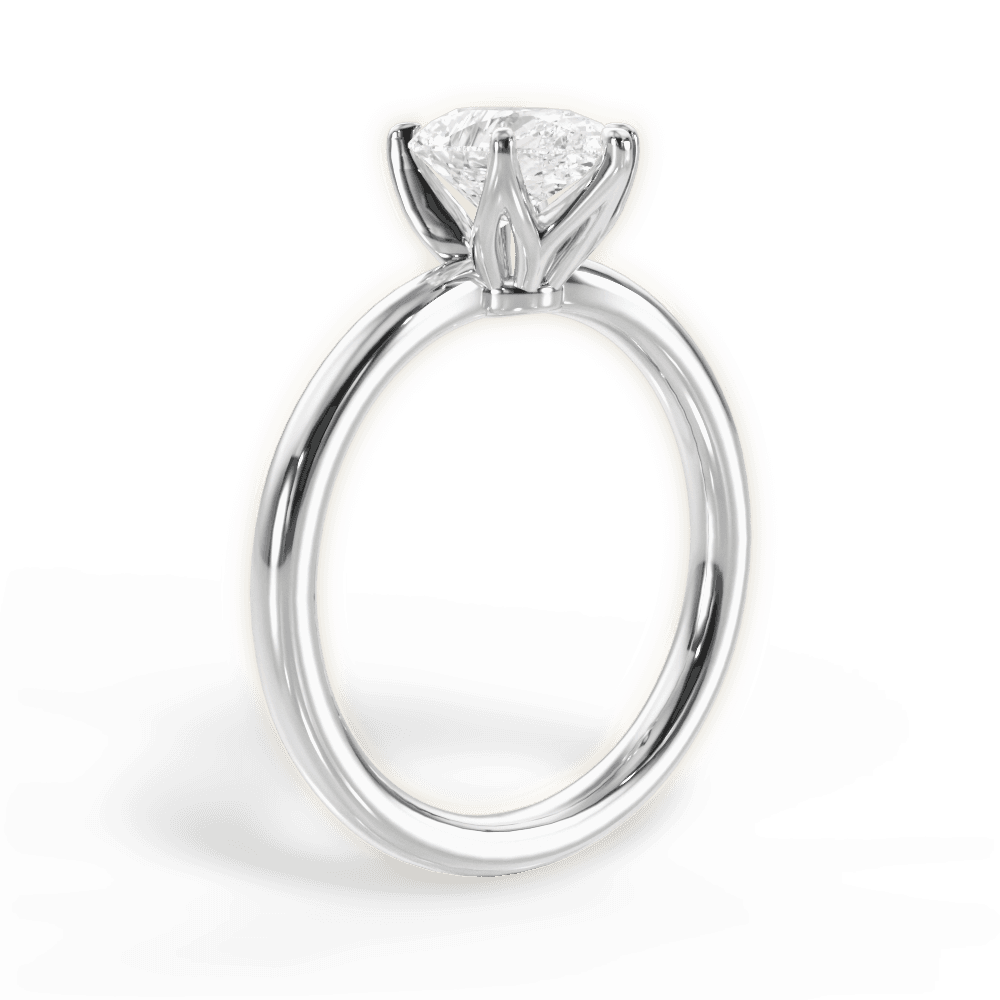 Abigail Pear Cut Lab Grown Diamond 14Kt White Gold Engagement Ring - View 2