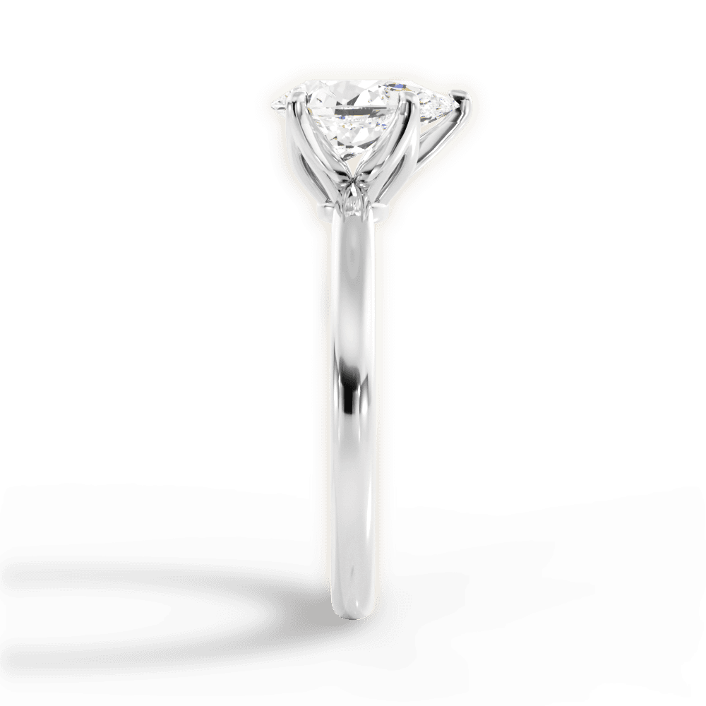 Abigail Pear Cut Lab Grown Diamond 14Kt White Gold Engagement Ring - View 3