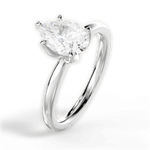 Abigail Pear Cut Lab Grown Diamond 14Kt White Gold Engagement Ring - View 4