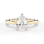 Abigail Pear Cut Lab Grown Diamond 18Kt Yellow Gold Engagement Ring