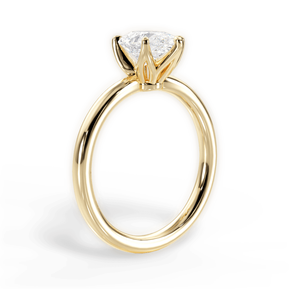 Abigail Pear Cut Lab Grown Diamond 18Kt Yellow Gold Engagement Ring - View 2