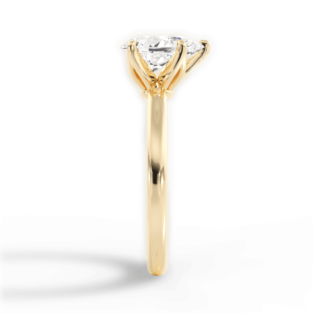 Abigail Pear Cut Lab Grown Diamond 18Kt Yellow Gold Engagement Ring - View 3