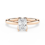 Abigail Radiant Cut Lab Grown Diamond 18Kt Rose Gold Engagement Ring