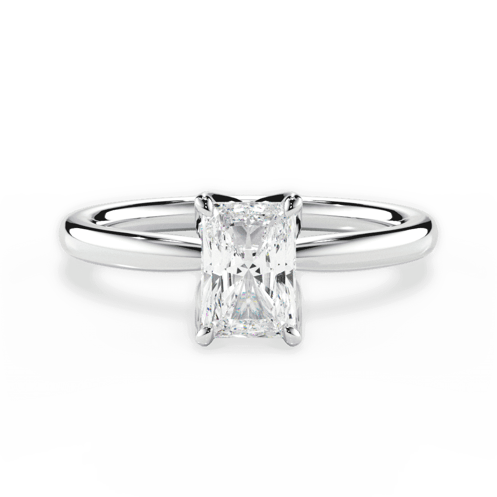Abigail Radiant Cut Lab Grown Diamond Platinum Engagement Ring