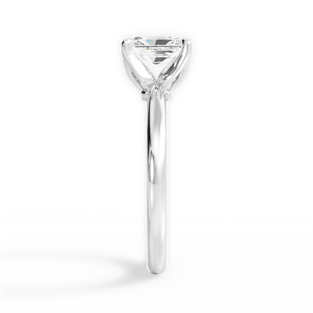 Abigail Radiant Cut Lab Grown Diamond 14Kt White Gold Engagement Ring - View 2