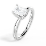 Abigail Radiant Cut Lab Grown Diamond 14Kt White Gold Engagement Ring - View 3