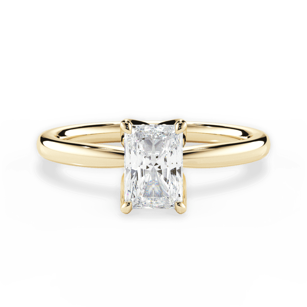 Abigail Radiant Cut Lab Grown Diamond 18Kt Yellow Gold Engagement Ring