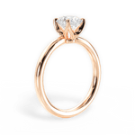 Abigail Round Cut Lab Grown Diamond 18Kt Rose Gold Engagement Ring - View 4