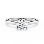Abigail Round Cut Lab Grown Diamond 14Kt White Gold Engagement Ring