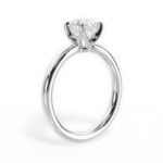 Abigail Round Cut Lab Grown Diamond 18Kt White Gold Engagement Ring - View 2