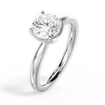Abigail Round Cut Lab Grown Diamond 18Kt White Gold Engagement Ring - View 3
