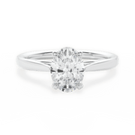 Angie Oval Cut Lab Grown Diamond 14Kt White Gold Engagement Ring